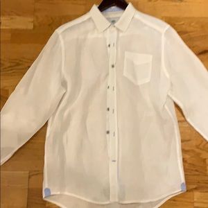 White linen shirt L